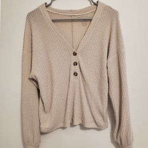 AE Soft & Sexy Plush Waffle Henley Top